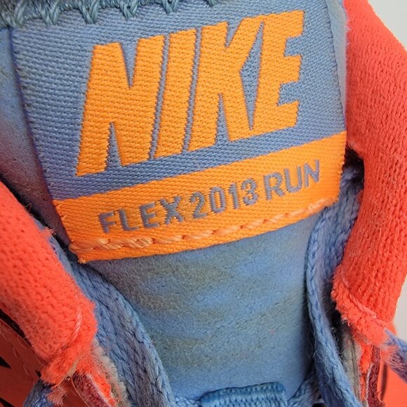 Nike Flex 13 Run Running Shoe Size 9 Womens Sneakers Orange Neon - Picture 7 of 8
